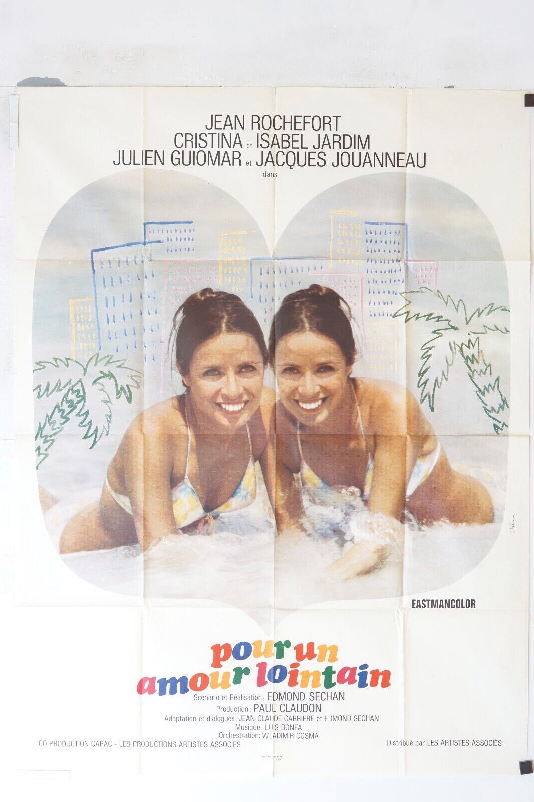 POUR UN AMOUR LOINTAIN MOVIE POSTER ORIGINAL 120x160 PAUL CLAUDON