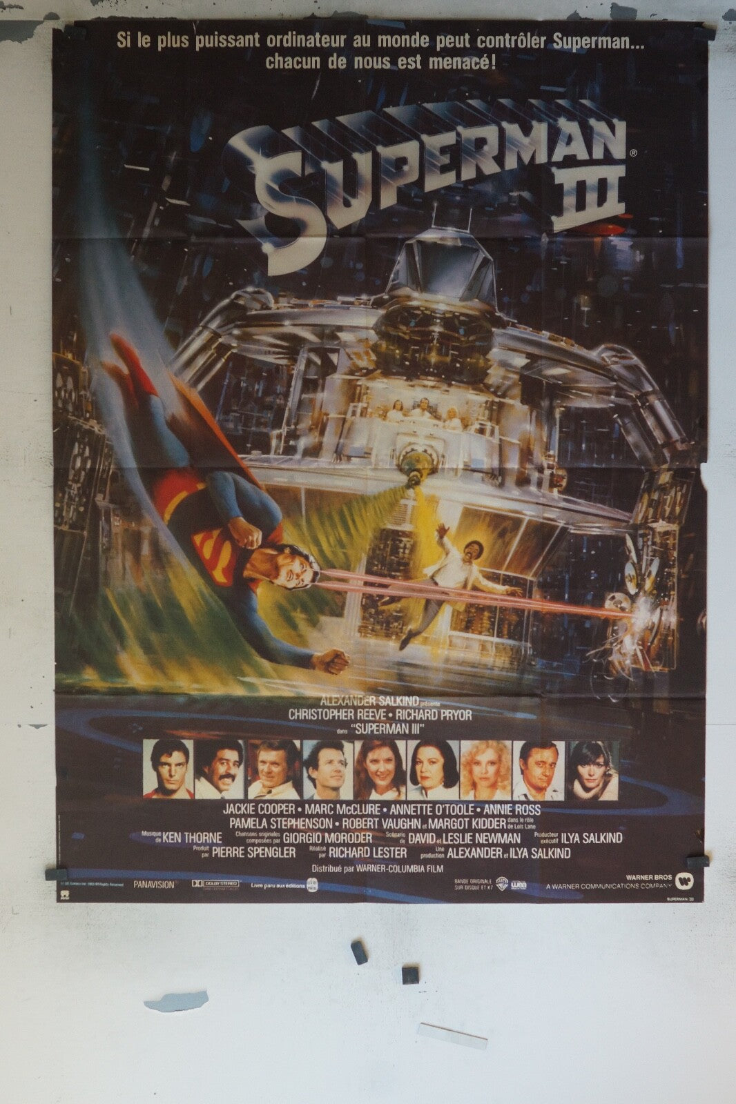 SUPERMAN III MOVIE POSTER ORIGINAL 120x160 CHRISTOPHER REEVE