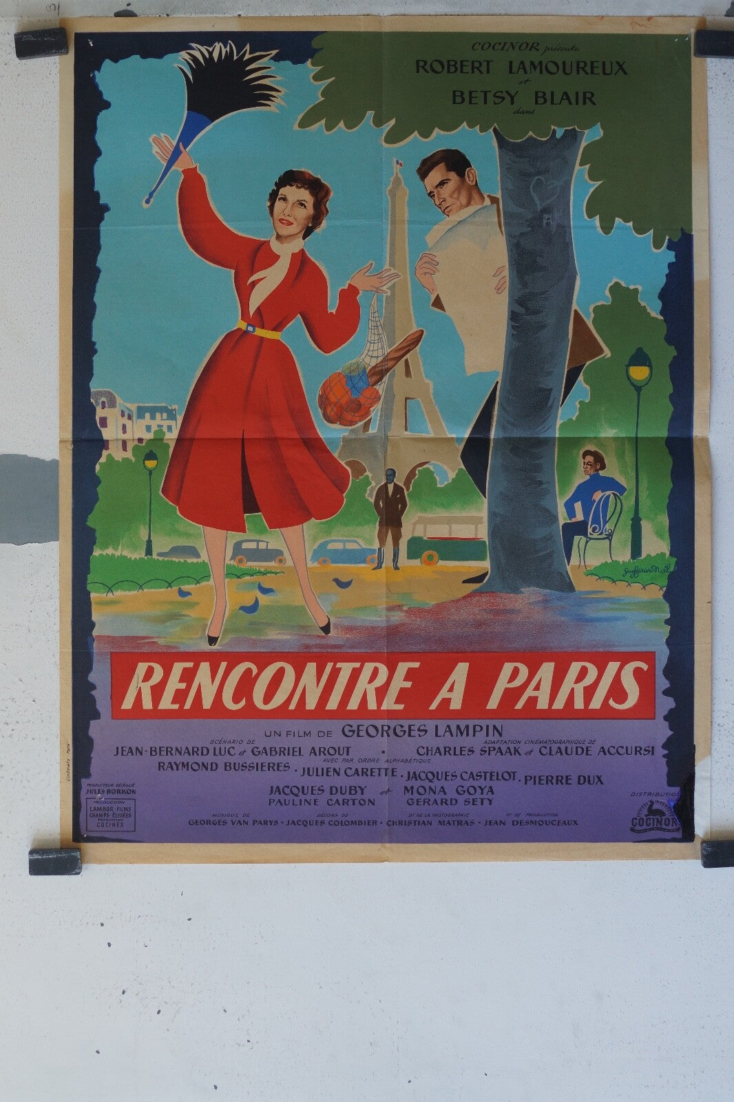 RENCONTRE A PARIS MOVIE POSTER ORIGINAL 50x65 Robert Lamoureux , Betsy Blair