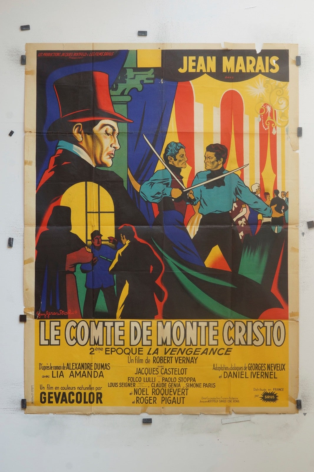 LE COMTE DE MONTE CRISTO 2 EME ÉPOQUE ORIGINAL POSTER ORIGINAL 120x160