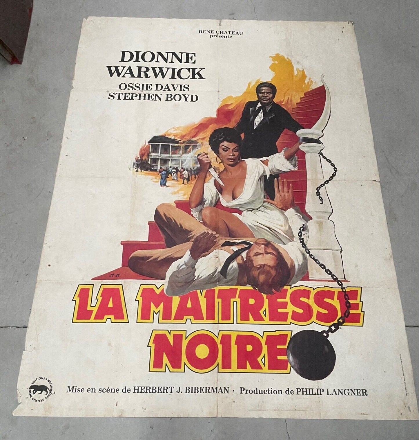 LA MAITRESSE NOIRE MOVIE POSTER ORIGINAL 120x160 STEPHEN BOYD