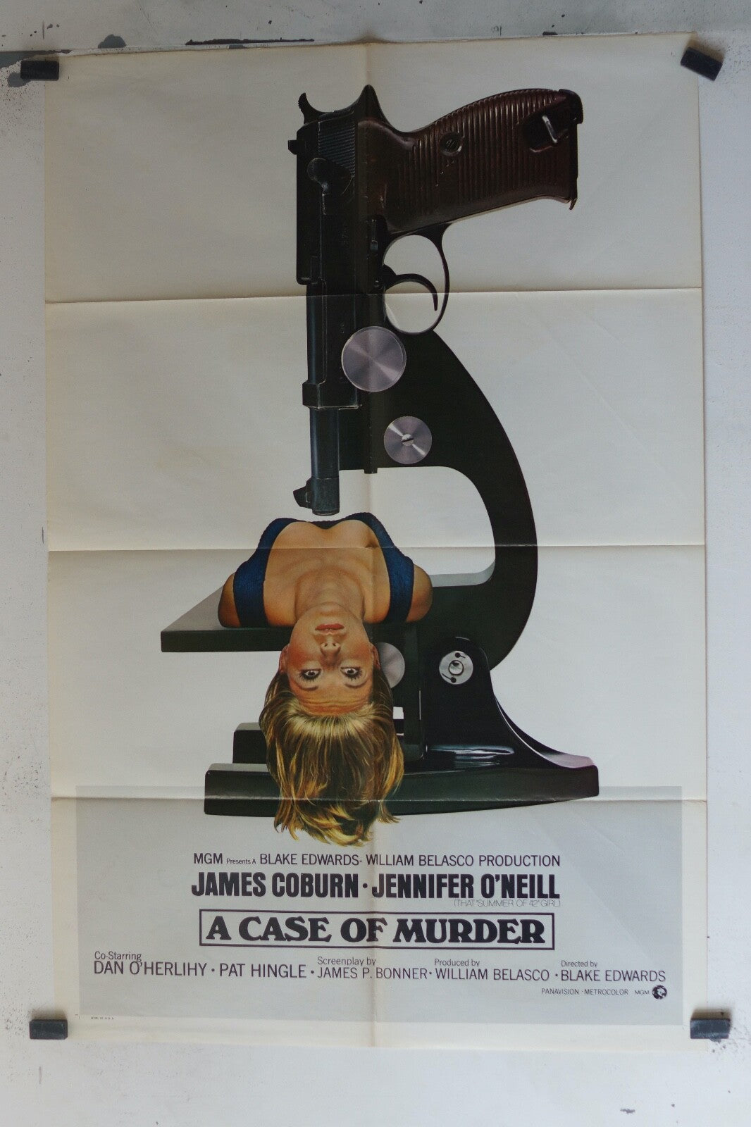 A CASE OF MURDER (1972) 70x100 ORIGINAL MOVIE POSTER JAMES COBURN – JENNIFER