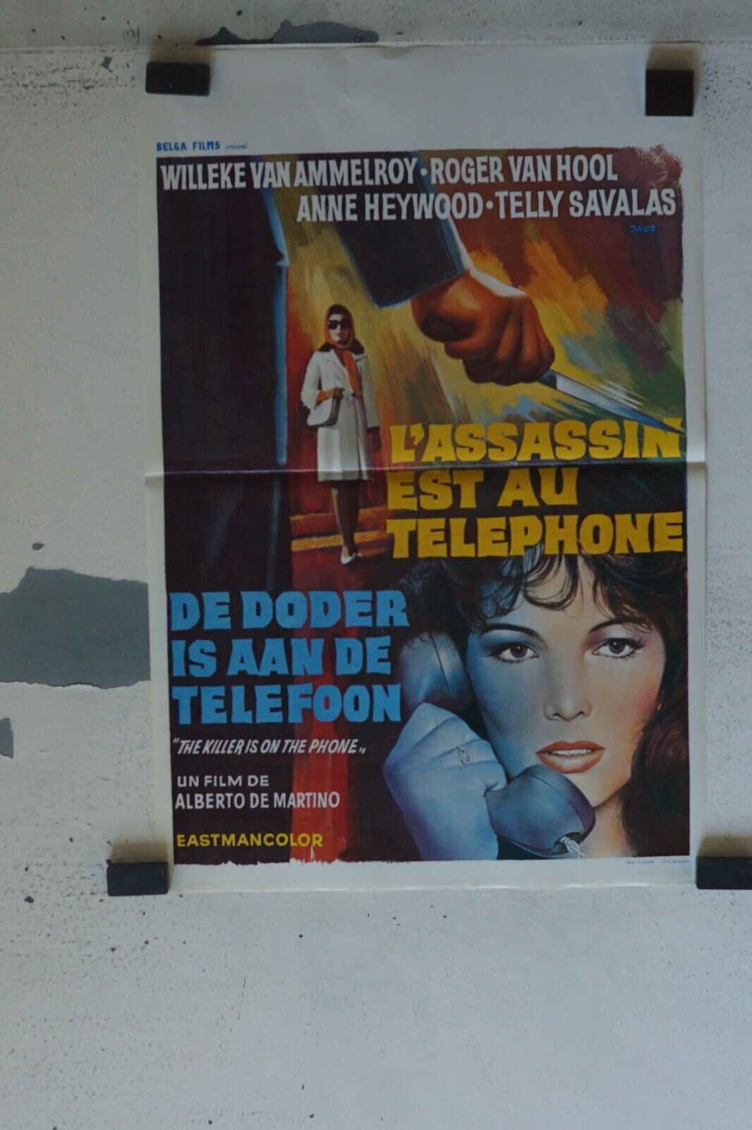 L’ASSASSIN EST AU TÉLÉPHONE MOVIE POSTER ORIGINAL (55X37) ANNE HEYWOOD