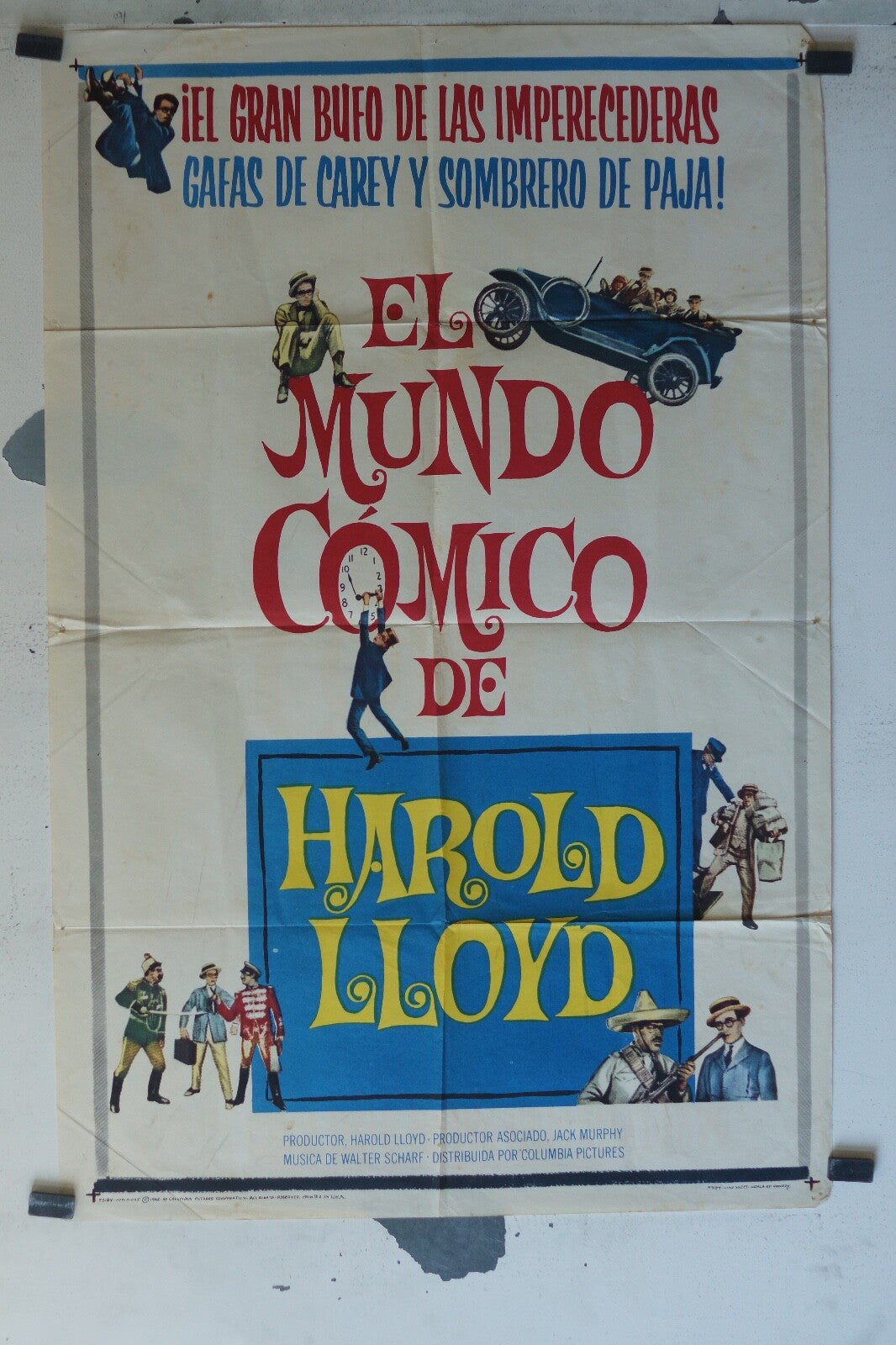 EL MUNDO COMICO DE HAROLD LLOYD MOVIE POSTER ORIGINAL 68x104 Mildred Davis
