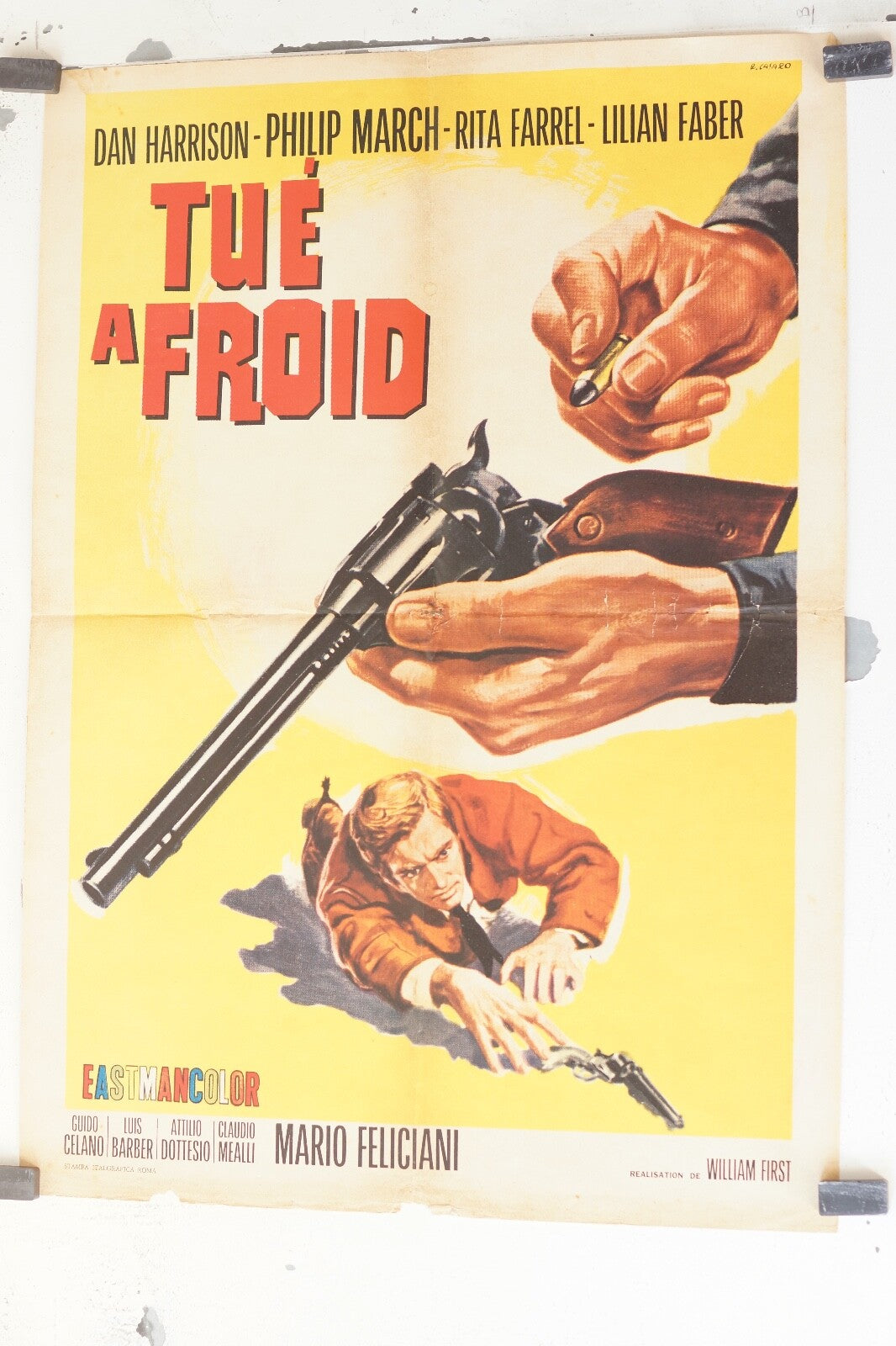 TUE A FROID ORIGINAL MOVIE POSTER 49x70 Dan Harrison , Philip March