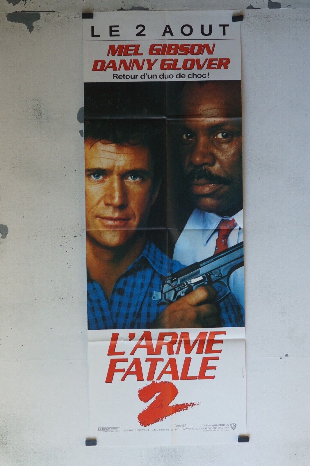 L’ARME FATALE 2 MOVIE POSTER ORIGINAL 60x160 MEL GINSON