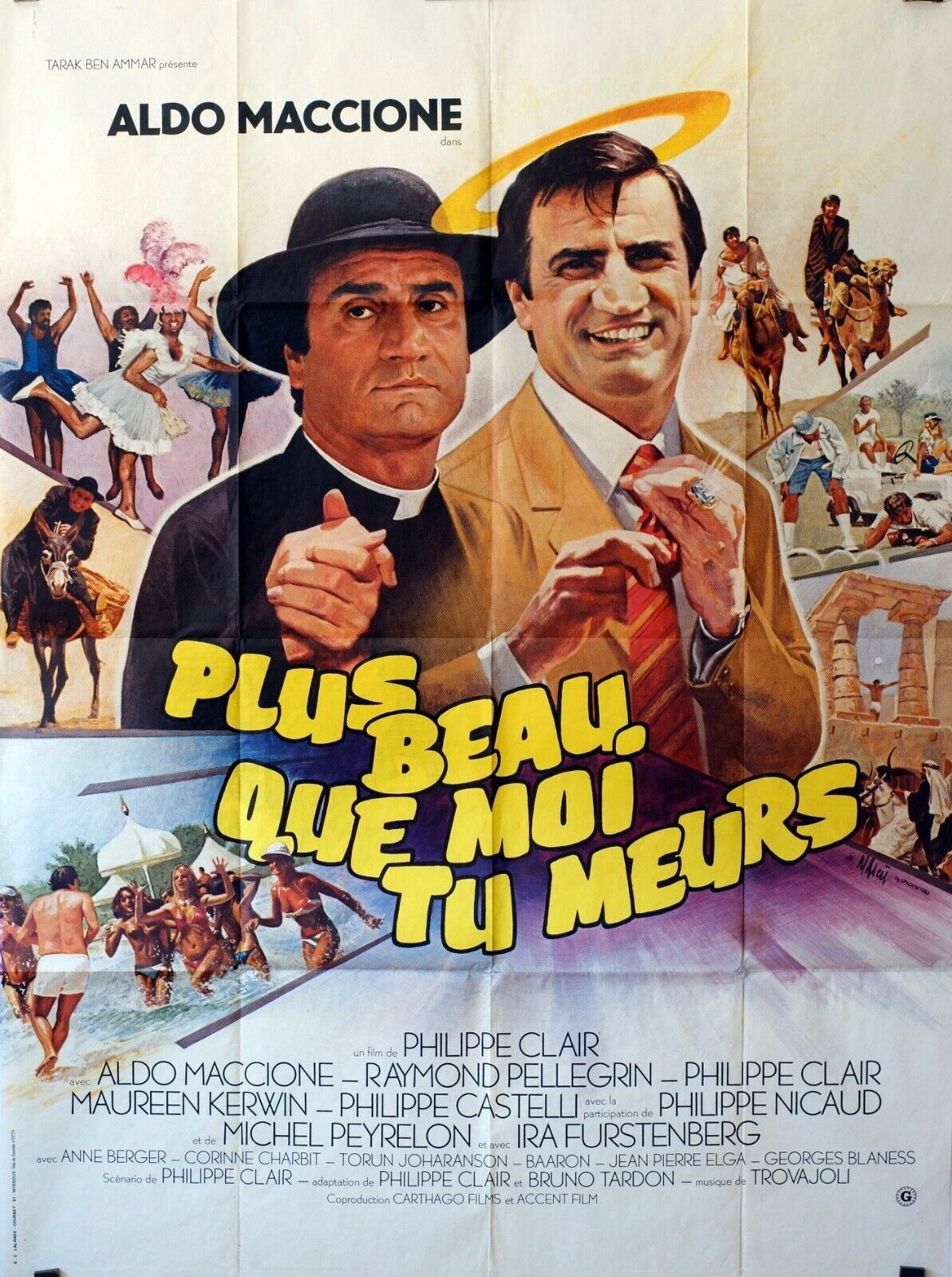 PLUS BEAU QUE MOI TU MEURS MOVIE POSTER ORIGINAL (120X160) ALDO MACCIONE
