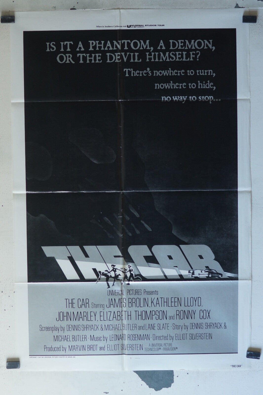 THE CAR MOVIE POSTER ORIGINAL 68x100 James Brolin , Kathleen Lloyd