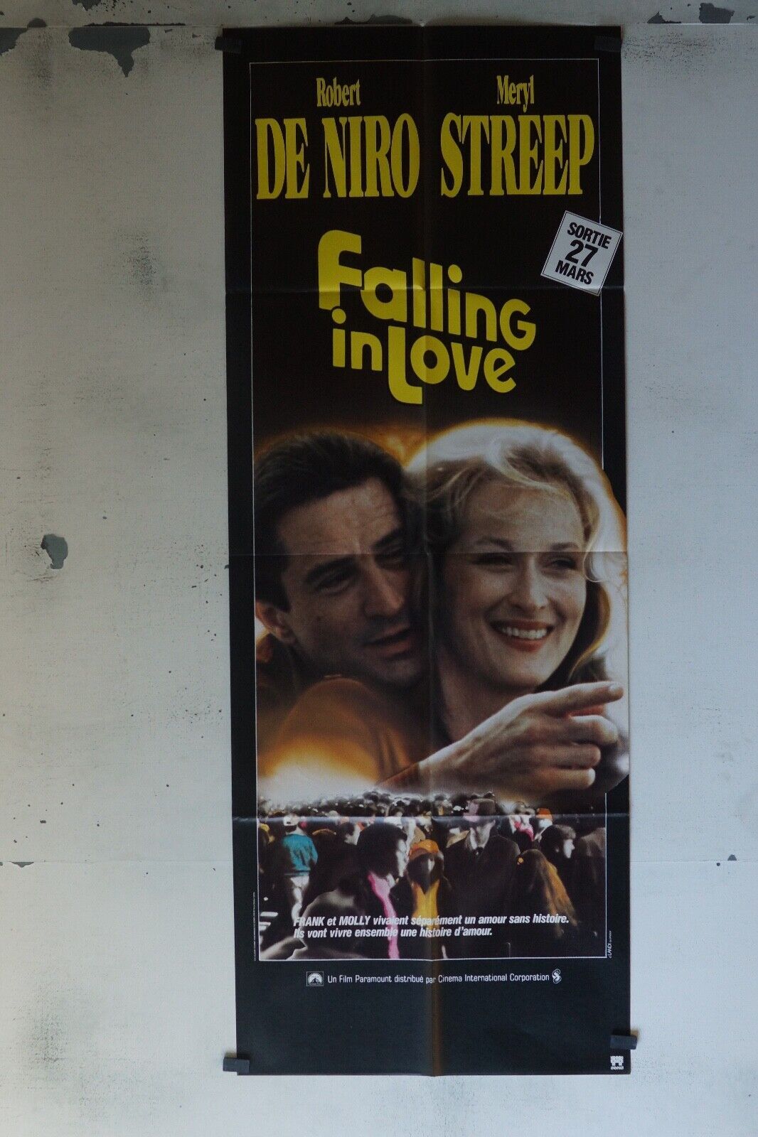 FALLING IN LOVE MOVIE POSTER ORIGINAL 60x160 ROBERT DE NIRO