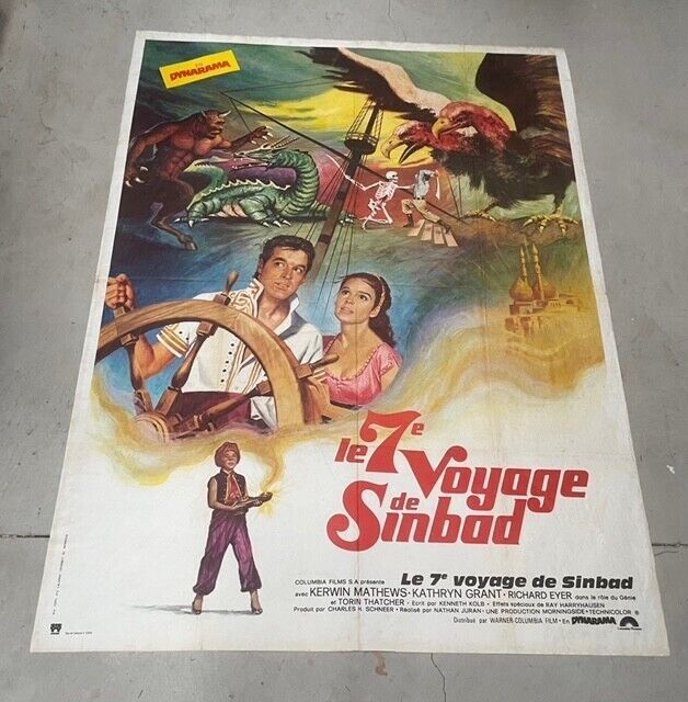 LE 7 EME VOYAGE DE SINBAD, MOVIE POSTER ORIGINAL 120x160