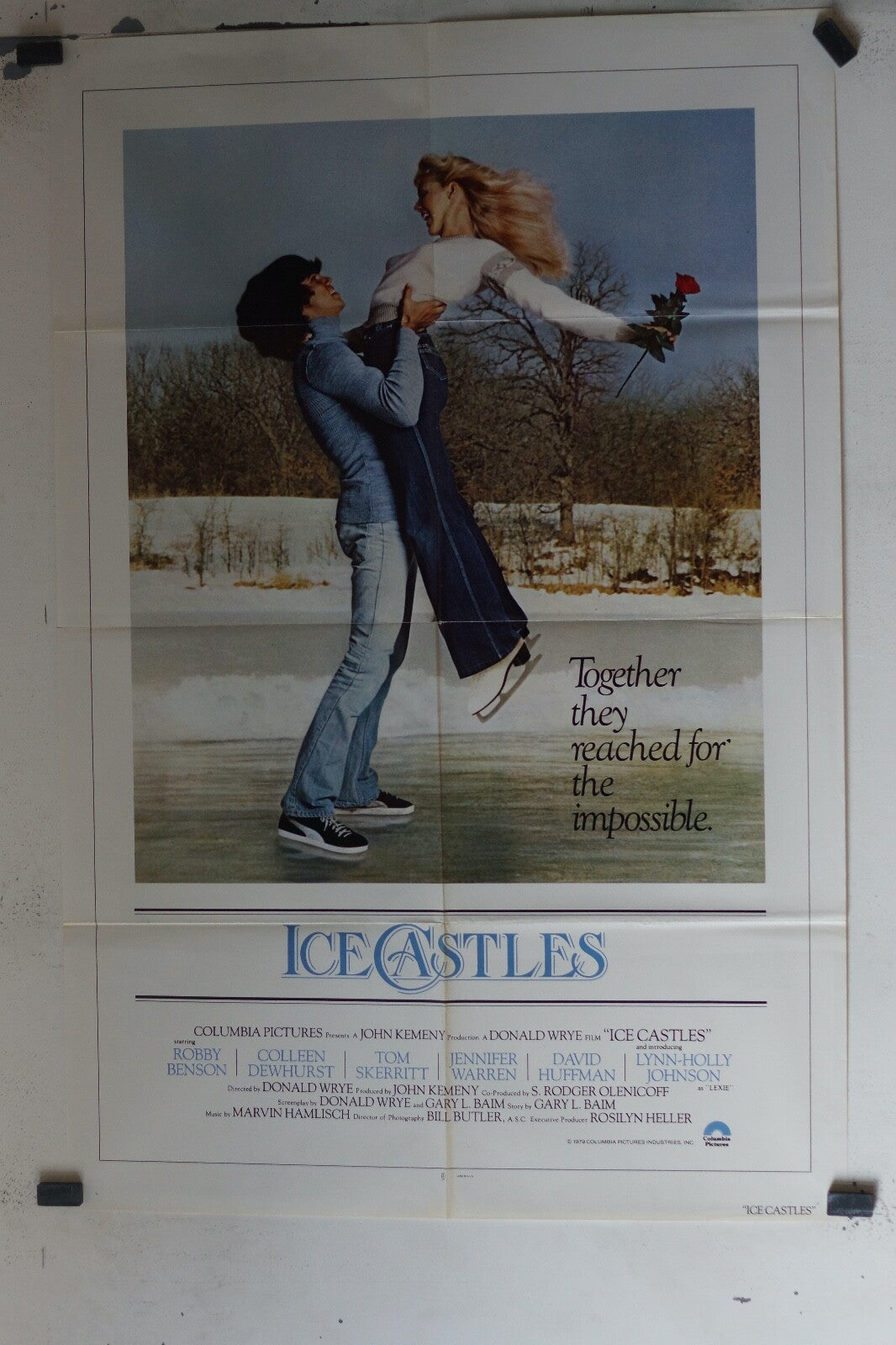 ICE CASTLES (1978) 70x100 ORIGINAL MOVIE POSTER ROBBY BENSON – COLLEEN DEWHURS