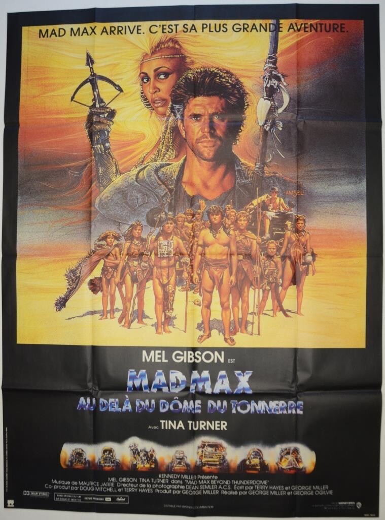 MAD MAX AU DELA DU DOME DU TONNERRE POSTER ORIGINAL 120x160 Mel Gibson