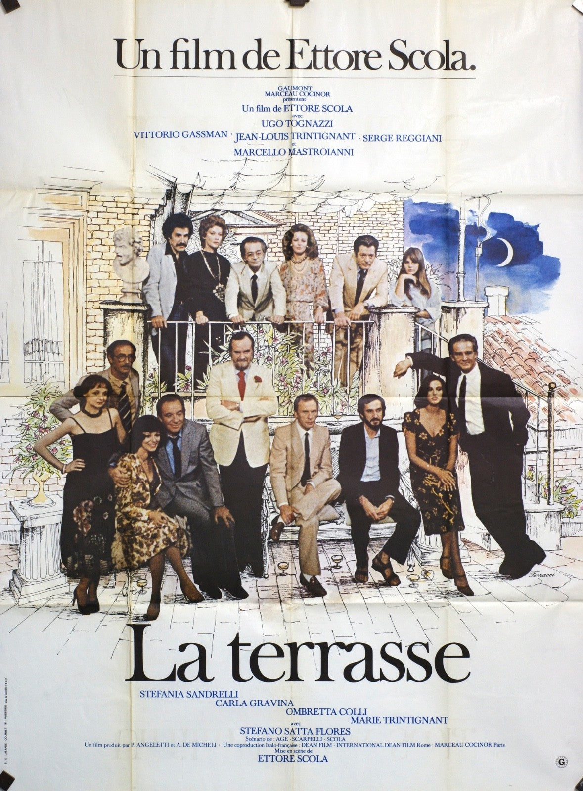 LA TERRASSE ETTORE SCOLA MOVIE POSTER ORIGINAL 120x160