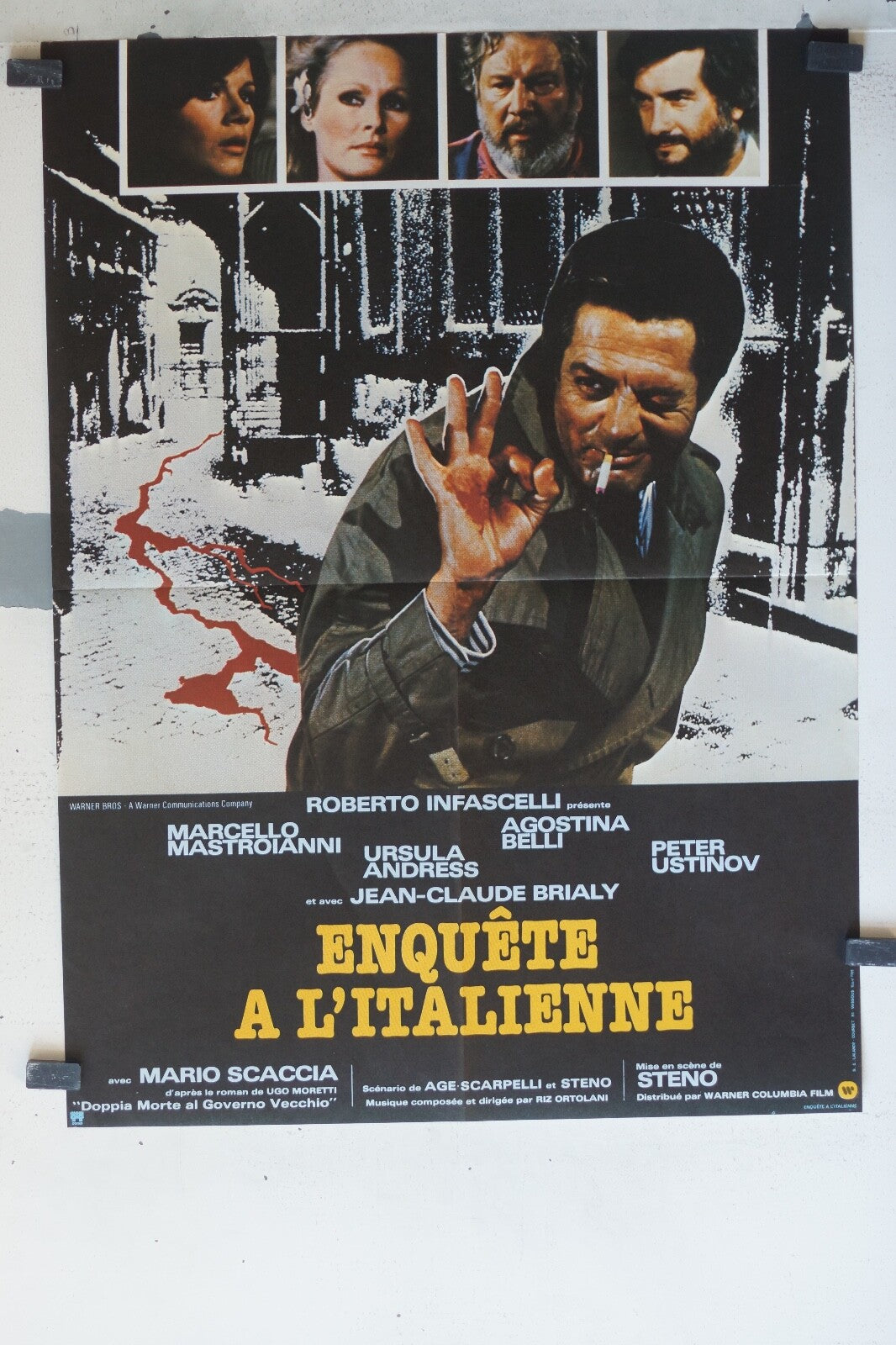 ENQUETE A L’ITALIENNE movie poster ORIGINAL 60x80 Marcello Mastroianni
