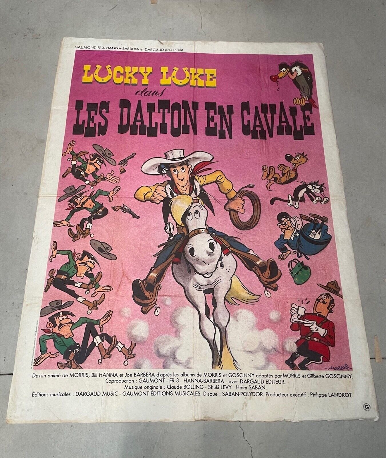 LES DALTONS EN CAVALE ORIGINAL POSTER 120X160 LUCKY LUKE