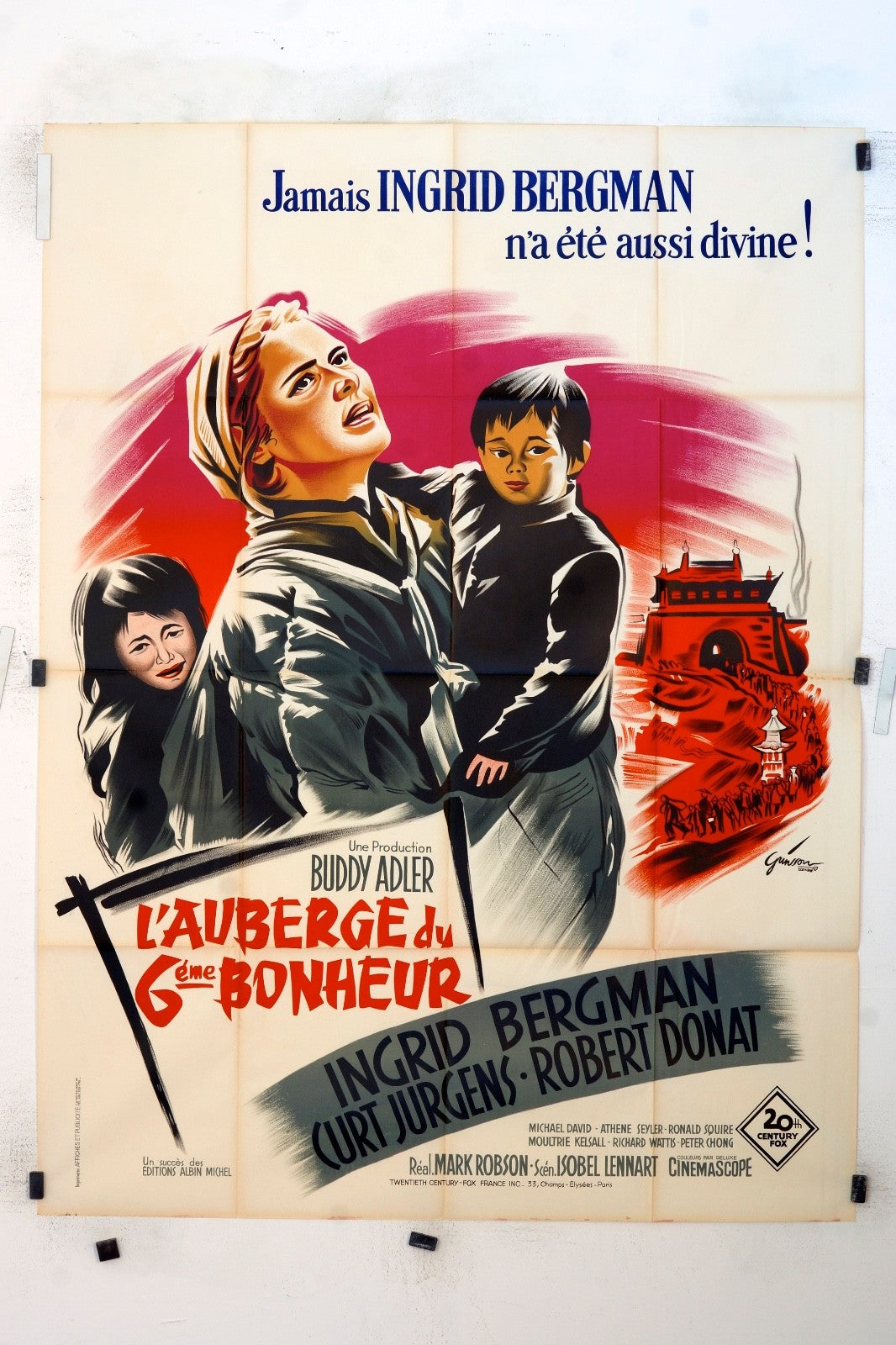 L’AUBERGE DU 6 EME BONHEUR INGRID BERGMAN MOVIE POSTER ORIGINAL 120x160