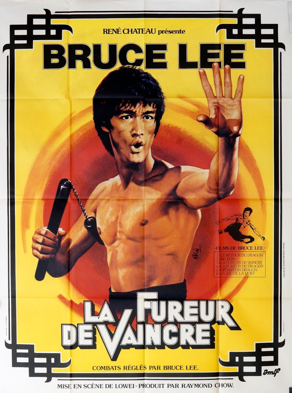 LA FUREUR DE VAINCRE DE BRUCE LEE MOVIE POSTER 120X160 BRUCE LEE