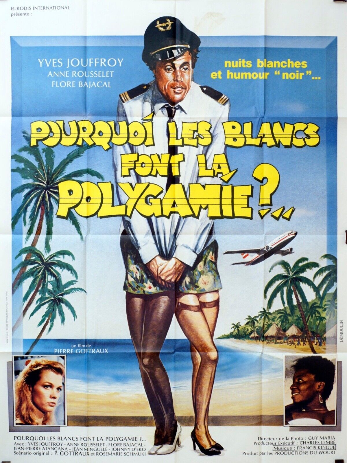 POURQUOI LES BLANCS FONT LA POLYGAMIE ? POSTER ORIGINAL120x160 YVES JOUFFROY