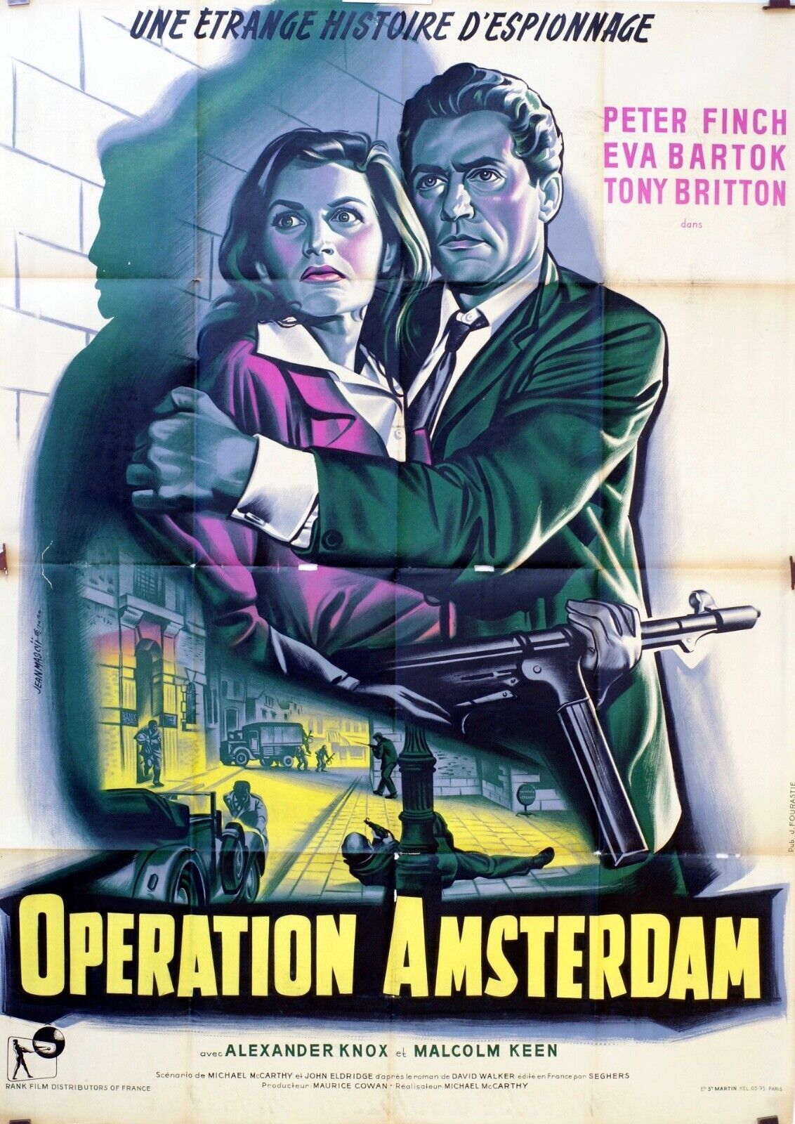 OPÉRATION AMSTERDAM MOVIE POSTER ORIGINAL 120x160 PETER FINCH