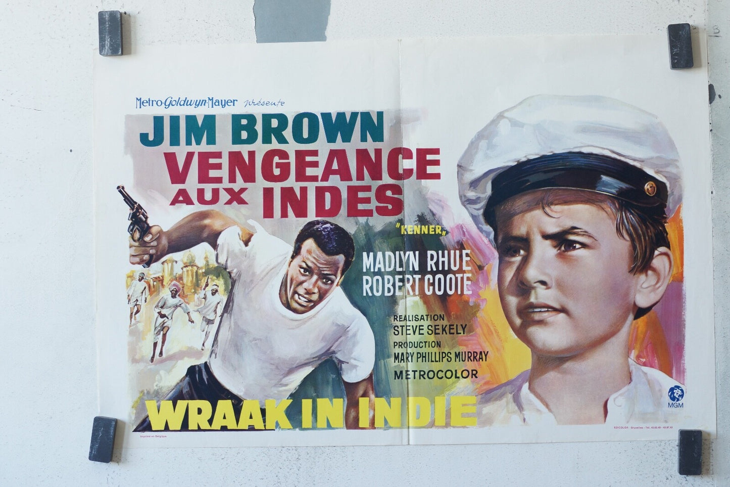 VENGEANCE AUX INDES MOVIE POSTER ORIGINAL 53x35 Madlyn Rhue , Robert coote