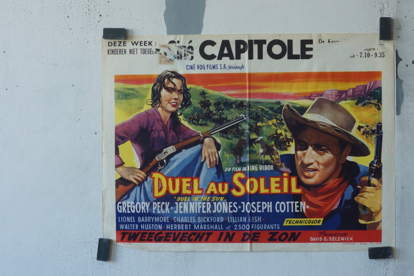 DUEL AU SOLEIL BELGIUM MOVIE POSTER MOVIE POSTER ORIGINAL 56x37 GREGORY PECK