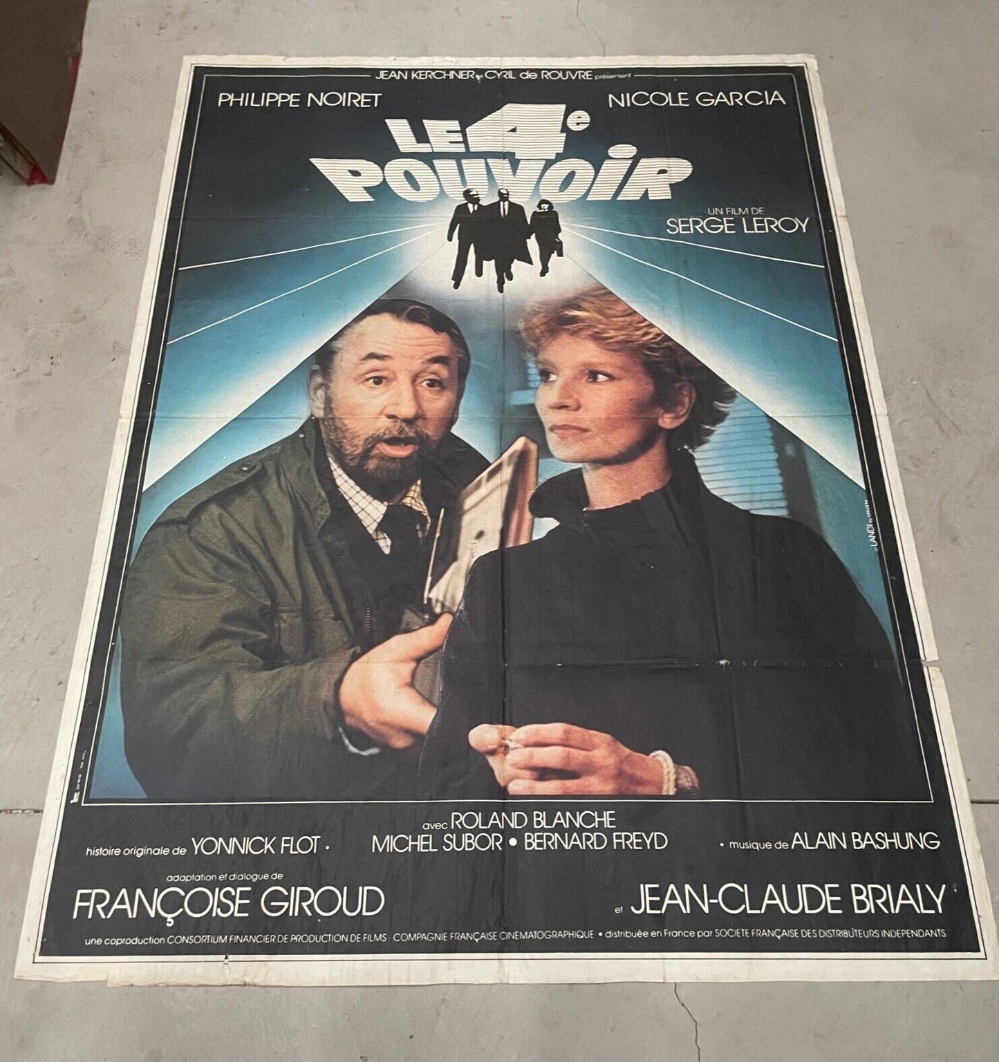 LE 4 EME POUVOIR MOVIE POSTER ORIGINAL 120x160 PHILIPPE NOIRET