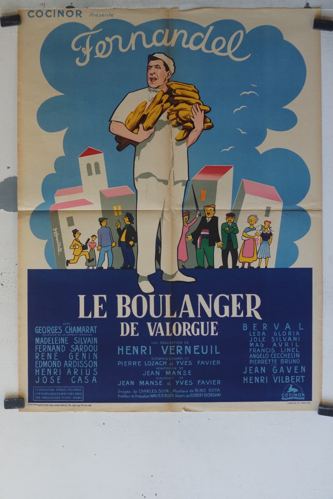 BOULANGER DE VALORGUE (LE) movie poster original (60x80) Fernandel , Jean Gaven