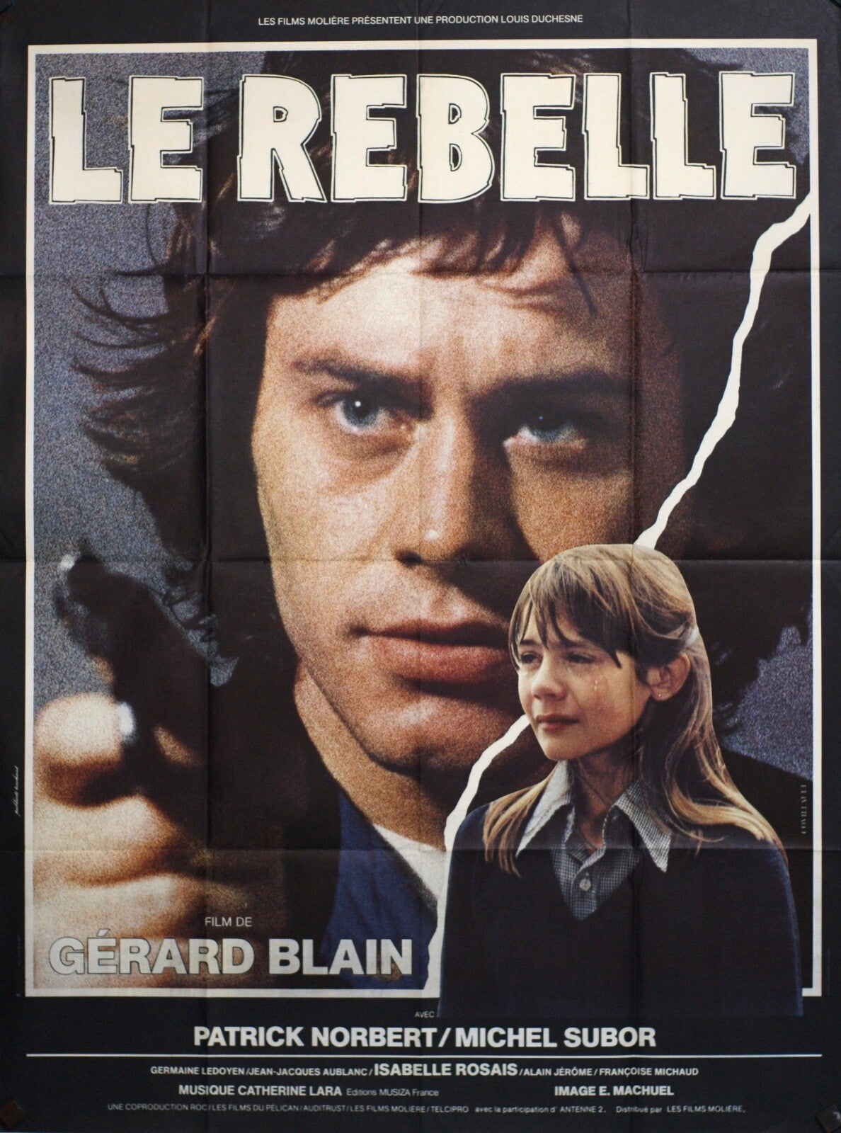 LE REBELLE MOVIE POSTER ORIGINAL 120x160 ROGER MOORE