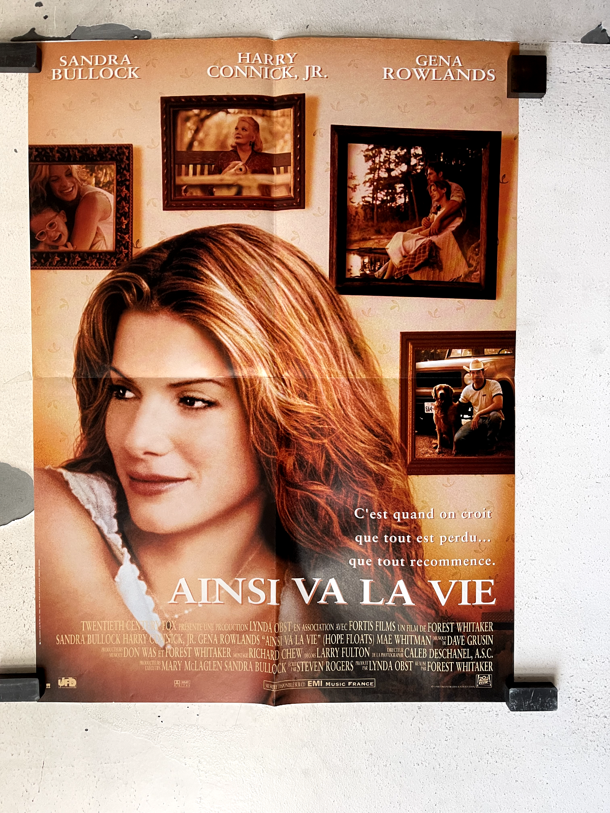 AINSI VA LA VIE ORIGINAL 40X60 SANDRA BULLOCK, HARRY CONNICK JR