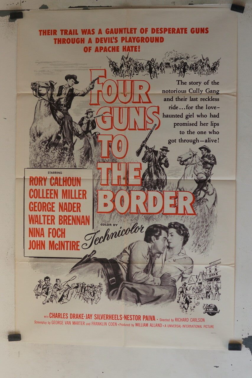 FOUR GUNS TO THE BORDER MOVIE POSTER ORIGINAL (69x103), Richard Carlson