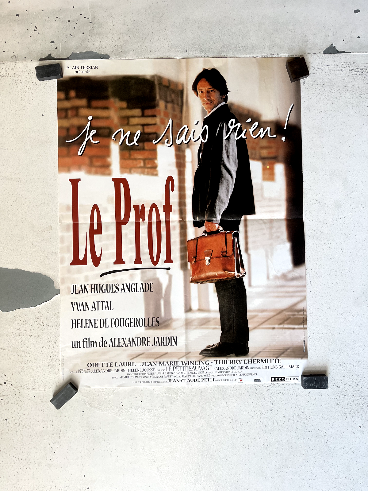 LE PROF POSTER ORIGINAL 40X60 JEAN-HUGUES ANGLADE