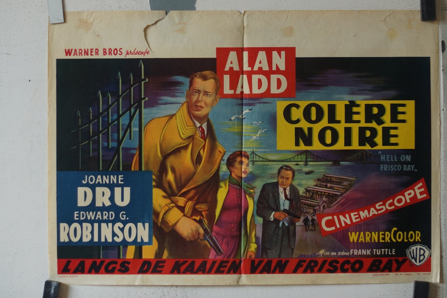 COLERE NOIRE (BELGE) (BELGE) MOVIE POSTER ORIGINAL 55x36 Joanne Dru , Edward G.