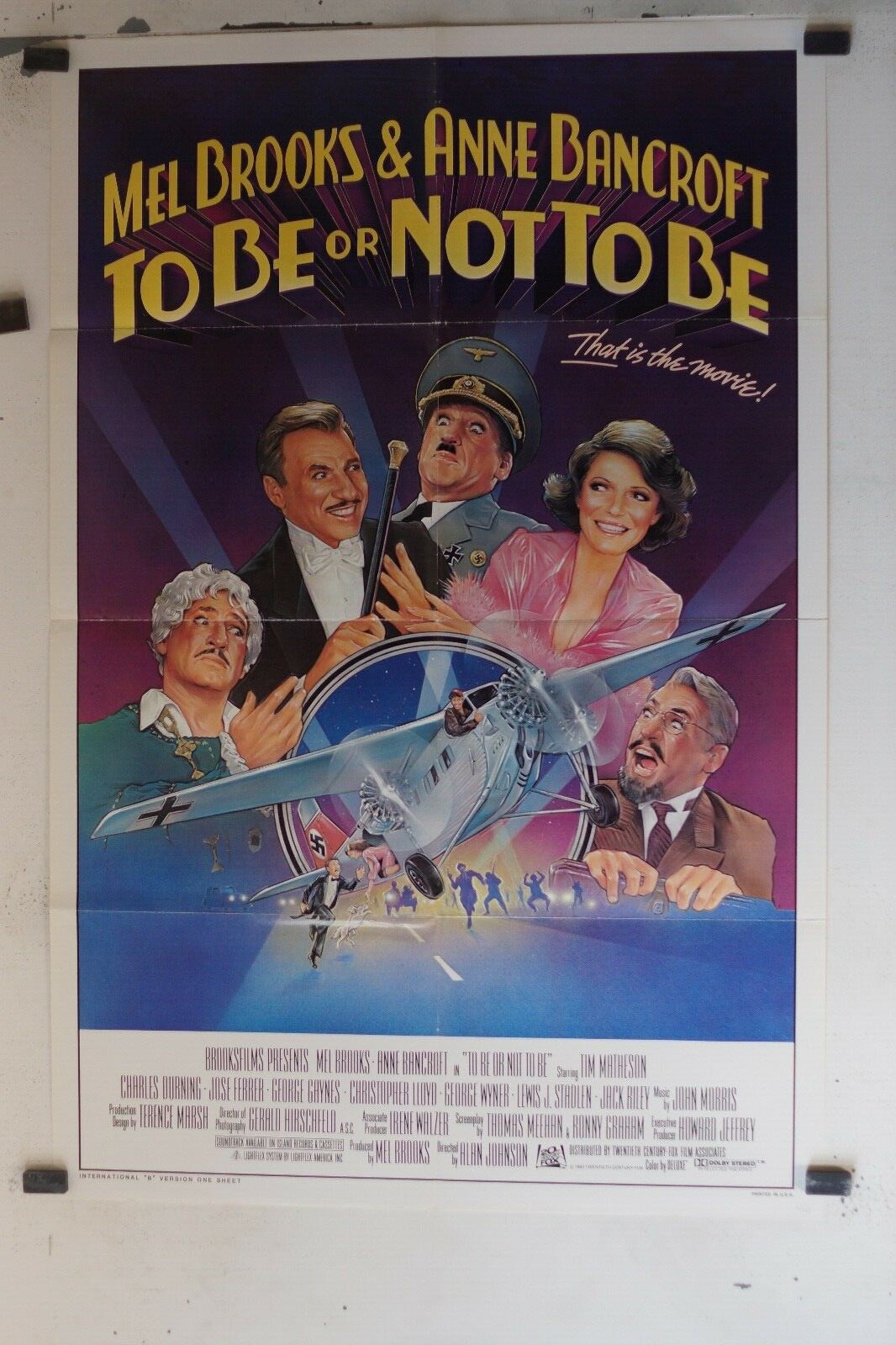 TO BE OR NOT TO BE (MOVIE POSTER ORIGINAL) 69x103, Alan Johnson, Mel Brooks