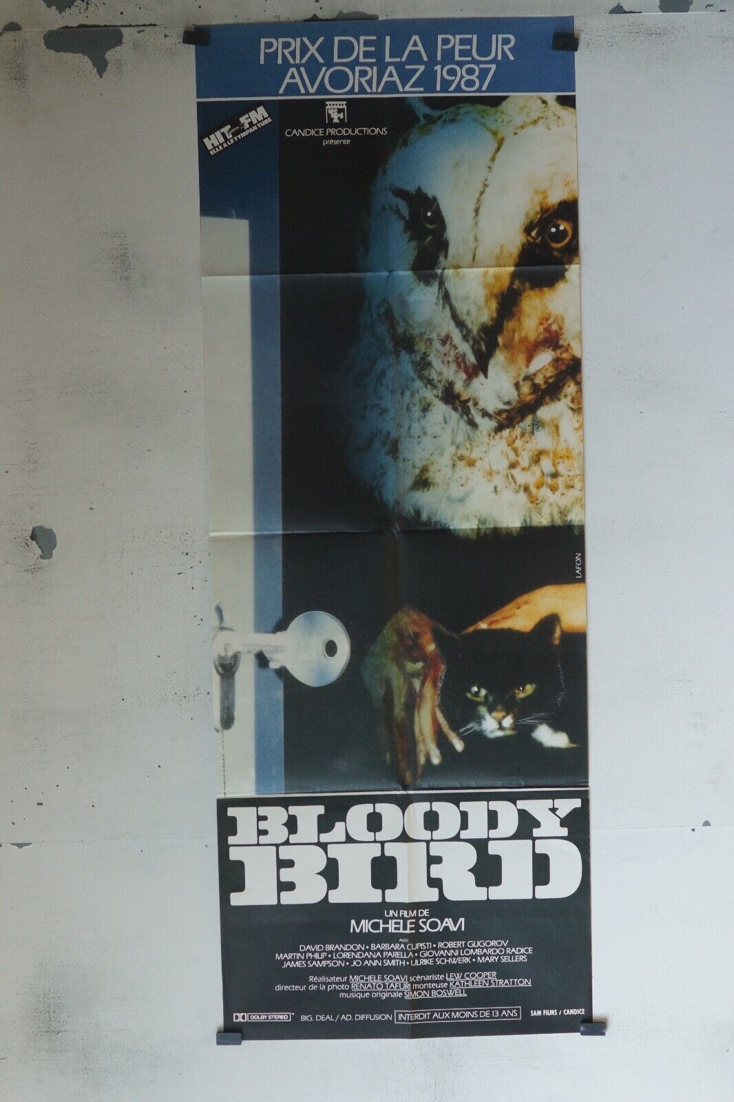 BLOODY BIRD 60x160 ORIGINAL POSTER DAVID BRANDON