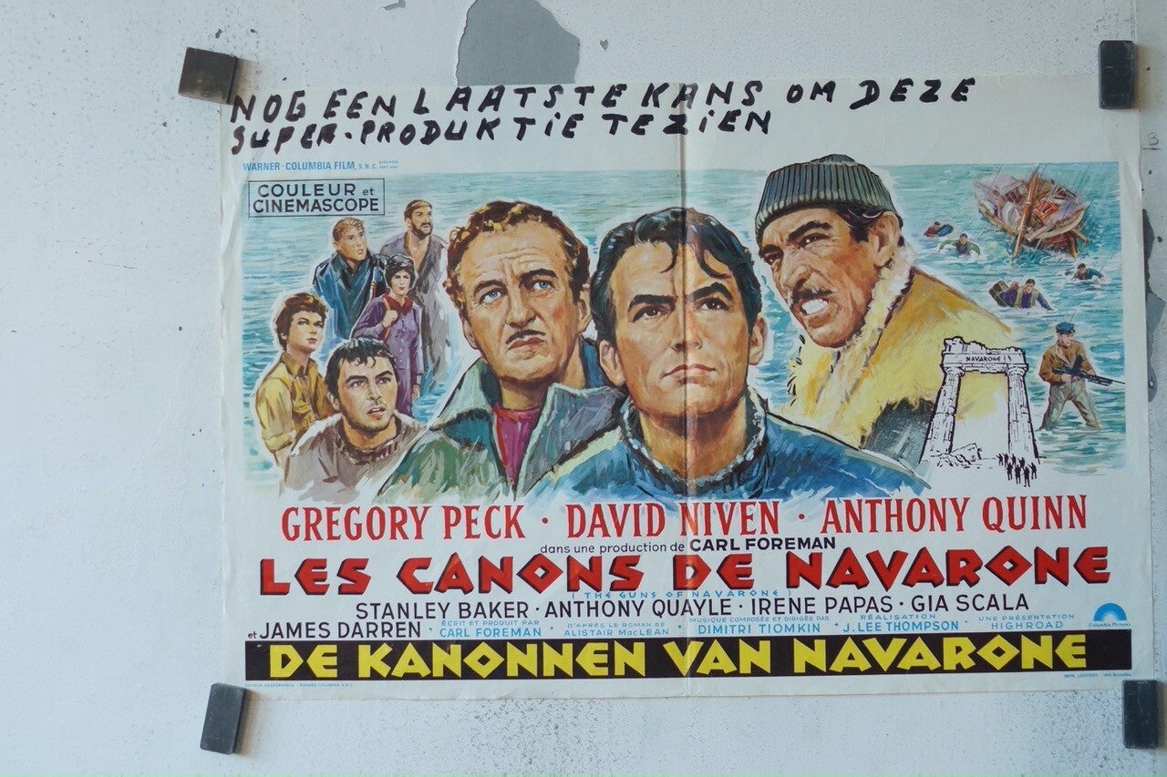 LES CANONS DE NAVARONE MOVIE POSTER BELGIAN ORIGINAL 36x55 GREGORY PECK – DAVID