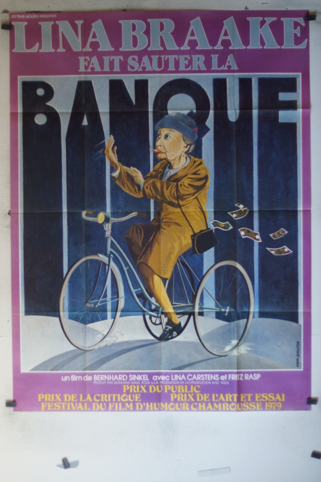 LINA BRAAKE FAIT SAUTER LA BANQUE MOVIE POSTER ORIGINAL(120x160), Sinkel