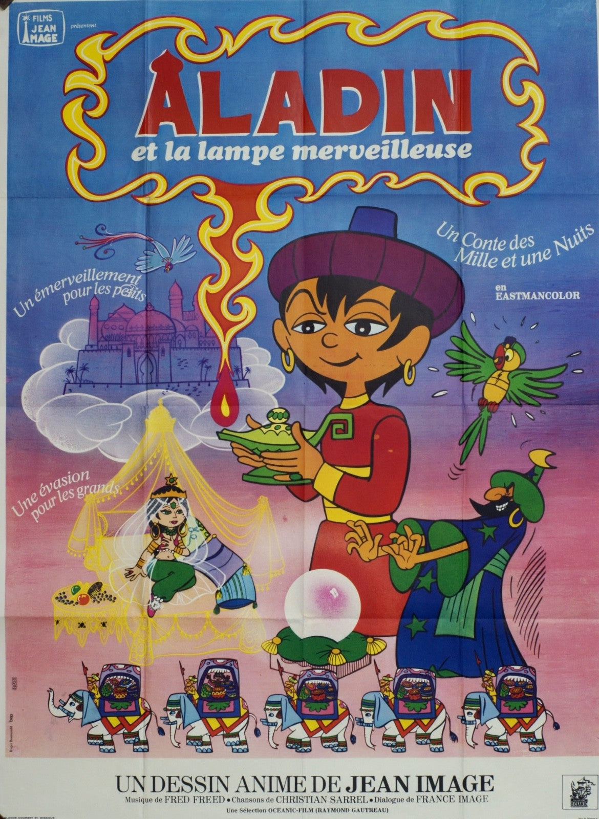 ALADIN LA LAMPE ET LA LAMPE MERVEILLEUSE JEAN movie poster ORIGINAL 120x160