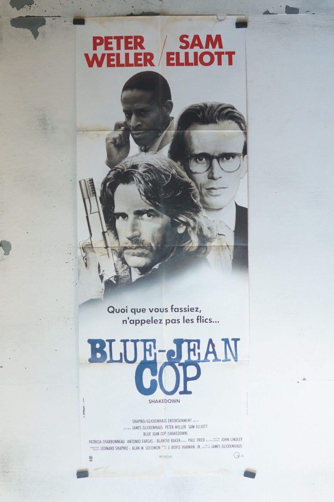 BLUE-JEAN COP MOVIE POSTER ORIGINAL 60x160 PETER WELLER