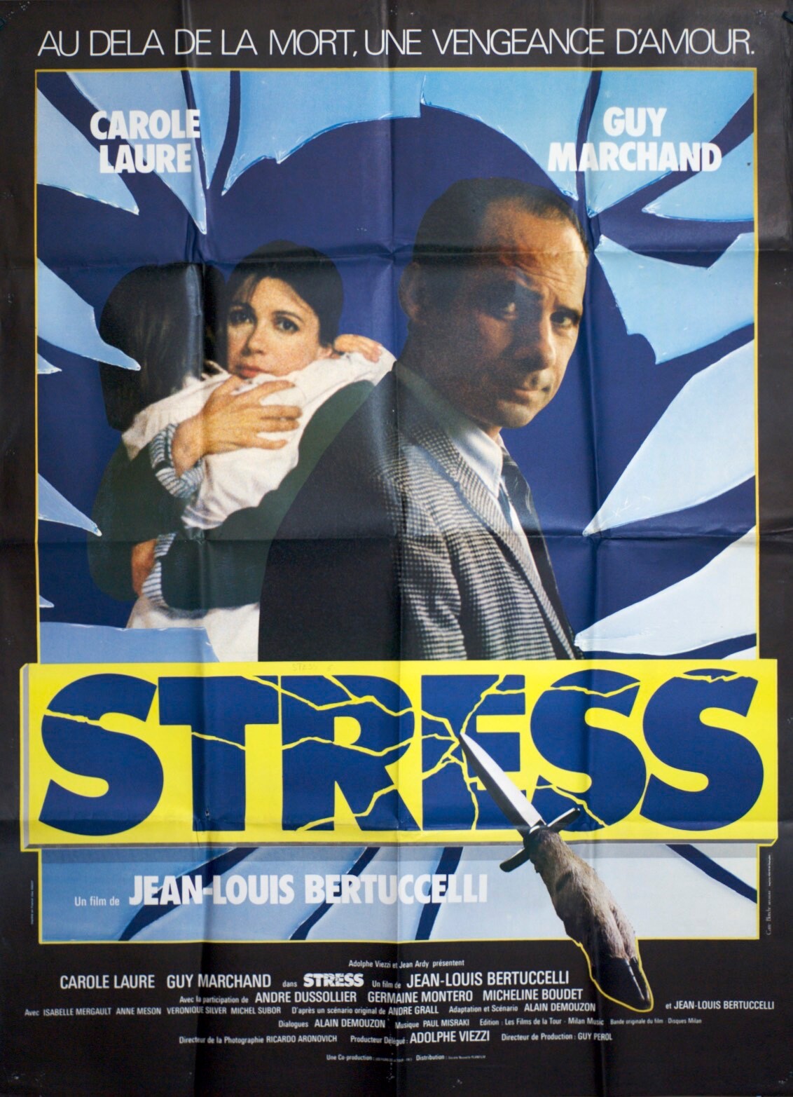 STRESS MOVIE POSTER ORIGINAL 120x160 CAROLE LAURE