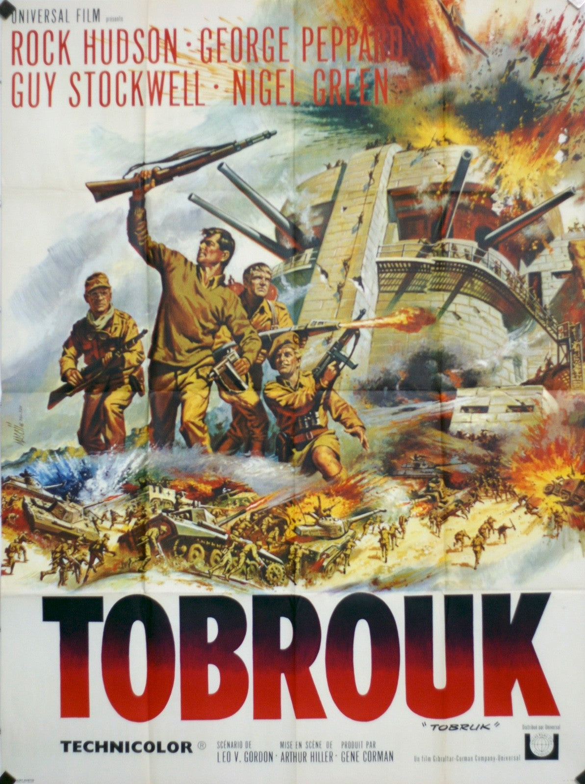 TOBROUK ROCK HUDSON MOVIE POSTER ORIGINAL 120x160