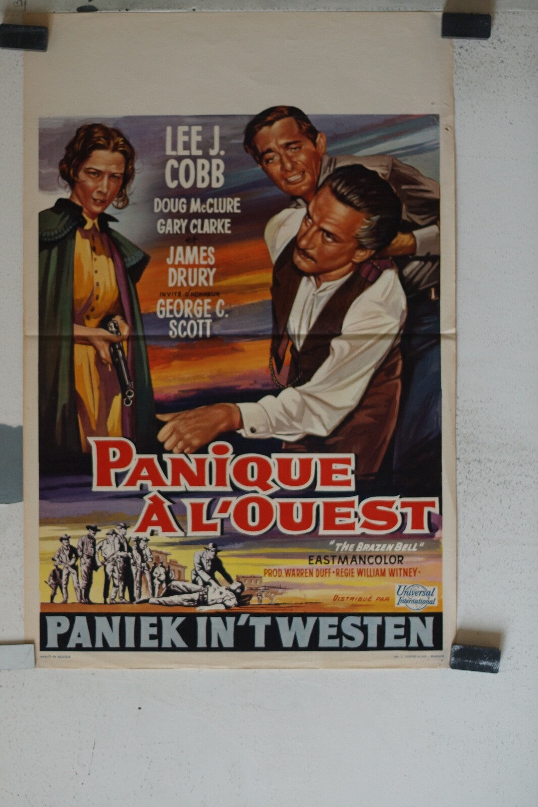 PANIQUE A L’OUEST (BELGE) MOVIE POSTER ORIGINAL 55x36 George C. Scott