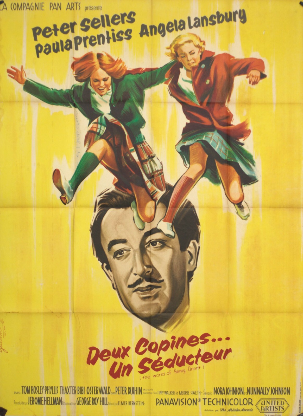 DEUX COPINES...UN SÉDUCTEUR POSTER ORIGINAL 120x160 PETER SELLERS