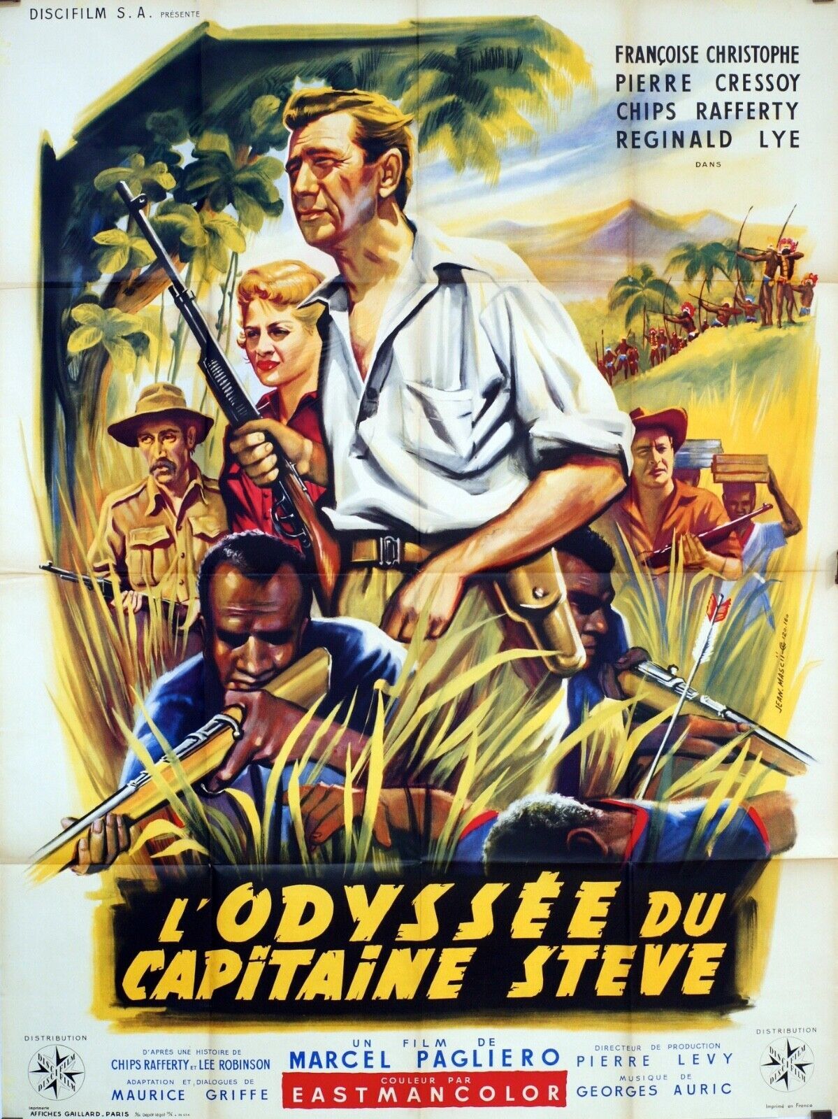 L’ODYSSÉE DU CAPITAINE STEVE MOVIE POSTER ORIGINAL 120x160 FRANCOISE CHRISTOPHE