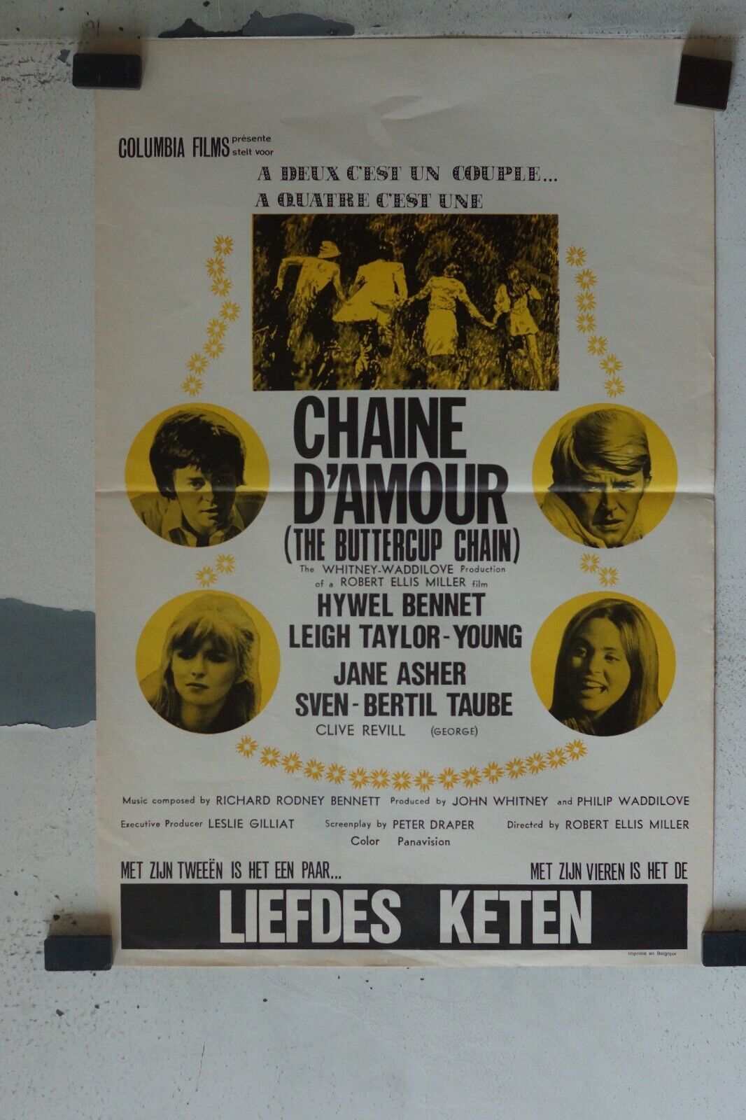 CHAINE D’AMOUR ORIGINAL MOVIE POSTER 55X37 HYWEL BENNET