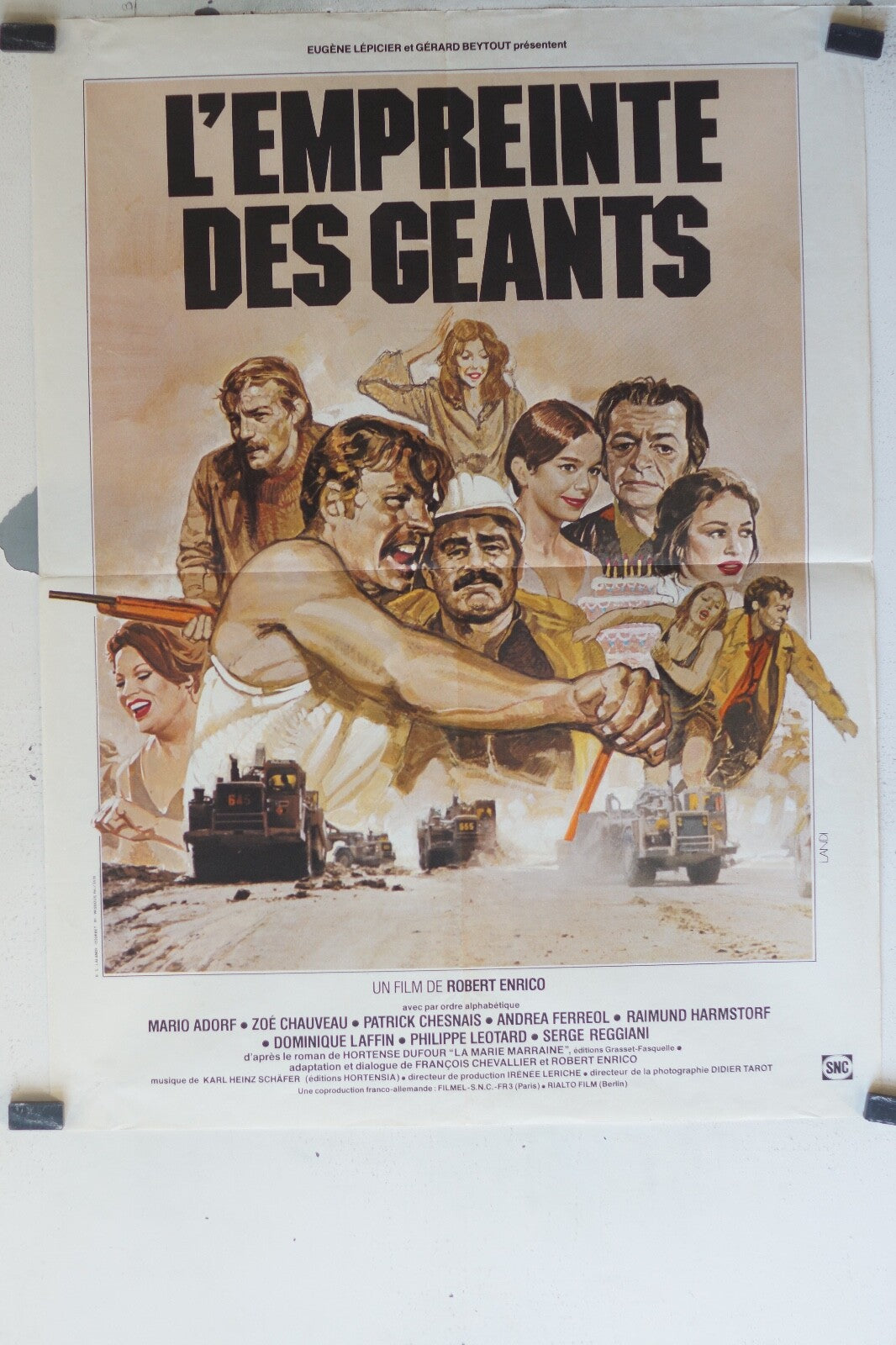 EMPREINTE DES GEANTS MOVIE POSTER ORIGINAL (60X80) Zoé Chauveau , Serge Reggiani