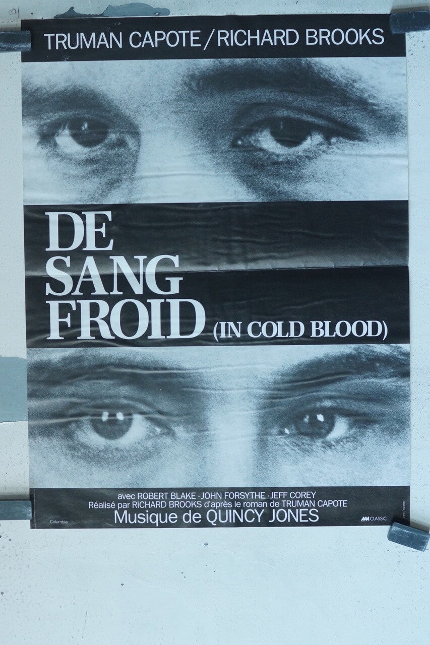 DE SANG FROID MOVIE POSTER BELGIAN ORIGINAL 40x60 TRUMAN CAPOTE, RICHARD BROOKS