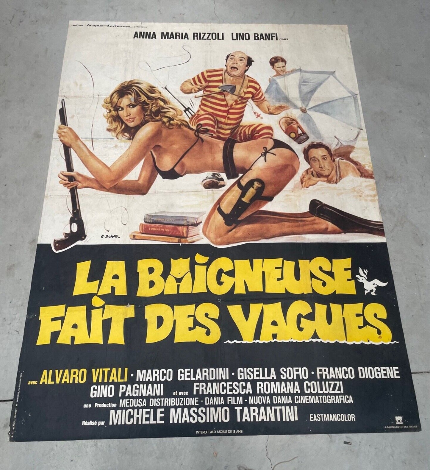LA BAIGNEUSE FAIT DES VAGUES MOVIE POSTER ORIGINAL (120x160) ALAVARO VITALI