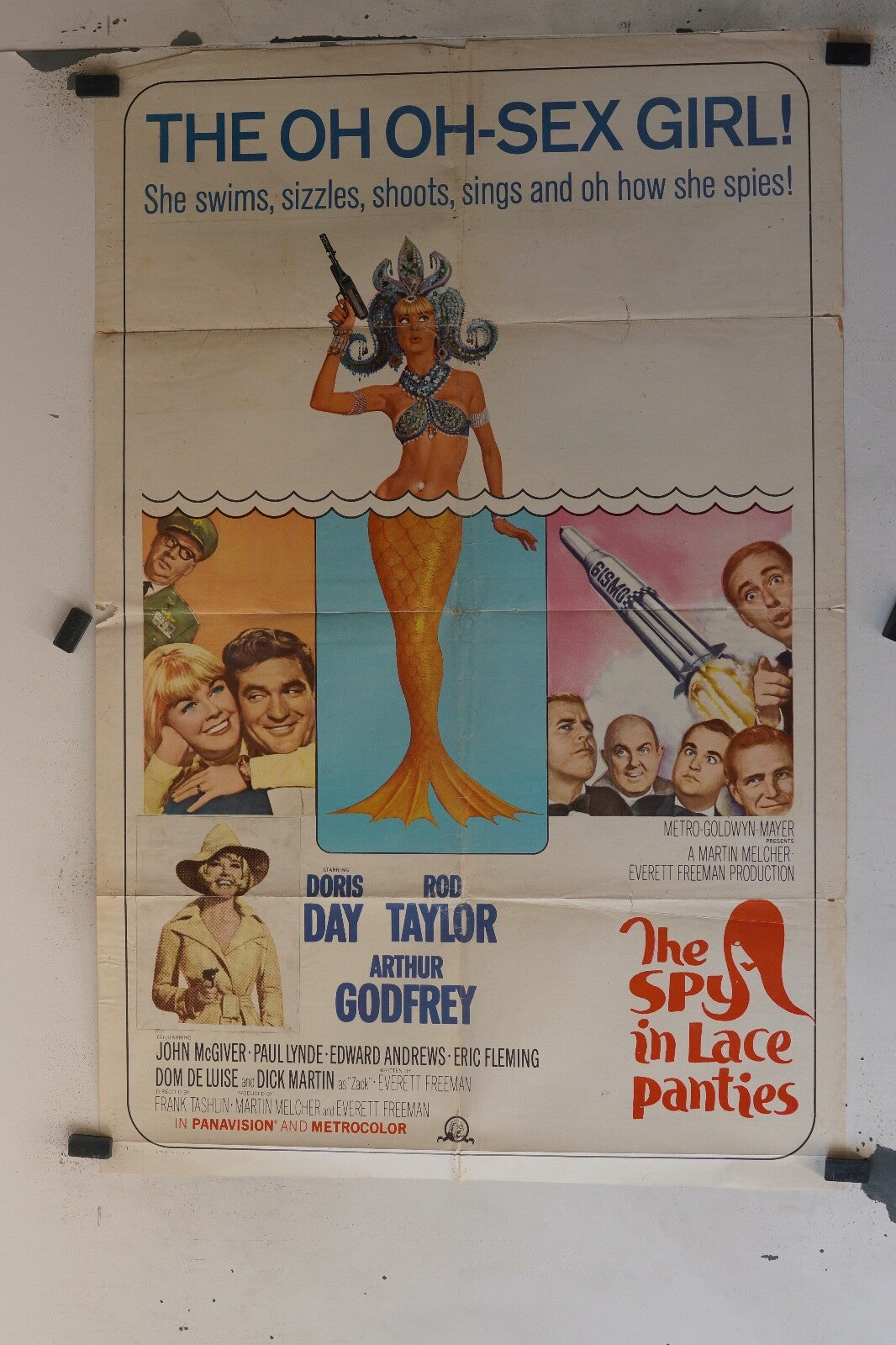 THE SPY IN LACE PANTIES movie poster ORIGINAL (69X103) Doris Day , Rod taylor