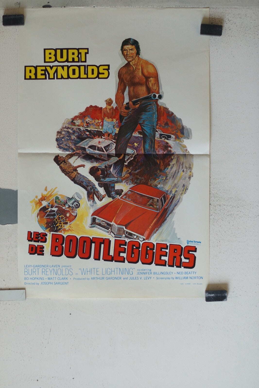 BOOTLEGGERS (LES) (BELGE) MOVIE POSTER ORIGINAL 55x36 Burt Reynolds