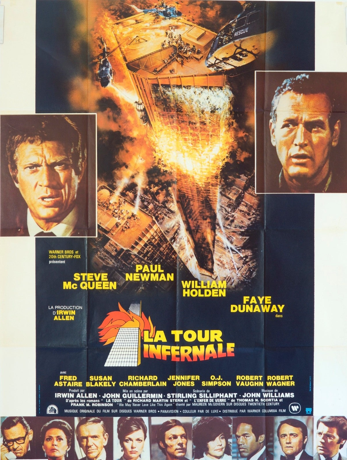 LA TOUR INFERNALE STEVE MC QUEEN MOVIE POSTER ORIGINAL 120x160
